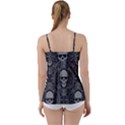 Dark Horror Skulls Pattern Babydoll Tankini Top View2