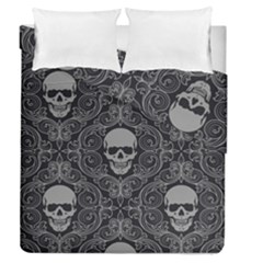 Dark Horror Skulls Pattern Duvet Cover Double Side (queen Size) by Ket1n9