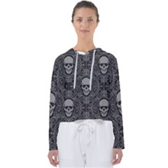 Dark Horror Skulls Pattern Women s Slouchy Sweat by Ket1n9