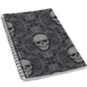 Dark Horror Skulls Pattern 5.5  x 8.5  Notebook View1