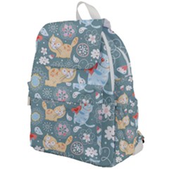 Cute Cat Background Pattern Top Flap Backpack by Ket1n9