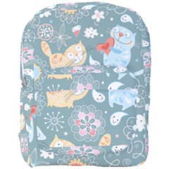 Cute Cat Background Pattern Full Print Backpack by Ket1n9