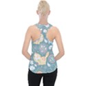 Cute Cat Background Pattern Piece Up Tank Top View2