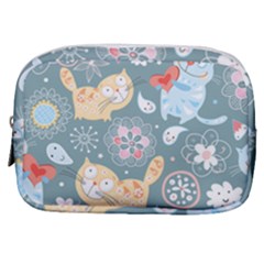 Cute Cat Background Pattern Make Up Pouch (small)