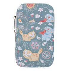 Cute Cat Background Pattern Waist Pouch (large) by Ket1n9