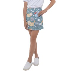 Cute Cat Background Pattern Kids  Tennis Skirt by Ket1n9