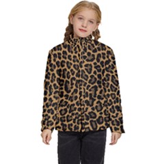 Tiger Skin Art Pattern Kids  Puffer Bubble Jacket Coat by Ket1n9