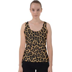 Tiger Skin Art Pattern Velvet Tank Top by Ket1n9