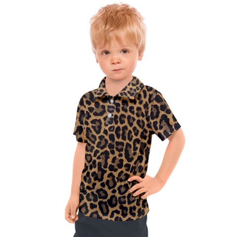 Tiger Skin Art Pattern Kids  Polo T-shirt by Ket1n9