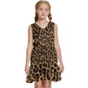 Tiger Skin Art Pattern Kids  Sleeveless Tiered Mini Dress View1