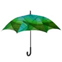 Sunlight Filtering Through Transparent Leaves Green Blue Hook Handle Umbrellas (Small) View3