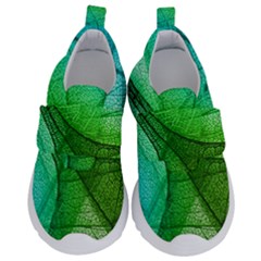 Sunlight Filtering Through Transparent Leaves Green Blue Kids  Velcro No Lace Shoes by Ket1n9