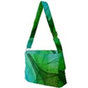 Sunlight Filtering Through Transparent Leaves Green Blue Full Print Messenger Bag (S) View2