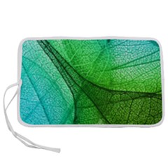 Sunlight Filtering Through Transparent Leaves Green Blue Pen Storage Case (m) by Ket1n9