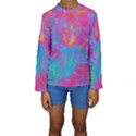 Abstract Fantastic Ractal Gradient Kids  Long Sleeve Swimwear View1