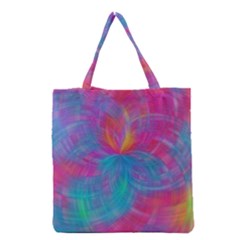 Abstract Fantastic Ractal Gradient Grocery Tote Bag by Ket1n9