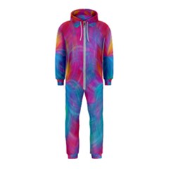 Abstract Fantastic Ractal Gradient Hooded Jumpsuit (kids)