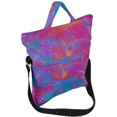 Abstract Fantastic Ractal Gradient Fold Over Handle Tote Bag by Ket1n9