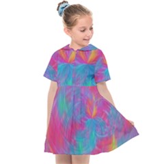 Abstract Fantastic Ractal Gradient Kids  Sailor Dress by Ket1n9