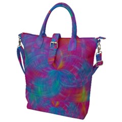 Abstract Fantastic Ractal Gradient Buckle Top Tote Bag by Ket1n9