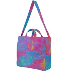 Abstract Fantastic Ractal Gradient Square Shoulder Tote Bag by Ket1n9