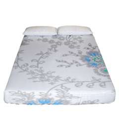 Traditional Art Batik Flower Pattern Fitted Sheet (king Size) by Ket1n9