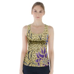 Traditional Art Batik Pattern Racer Back Sports Top by Ket1n9