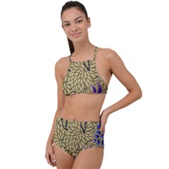 Traditional Art Batik Pattern Halter Tankini Set by Ket1n9