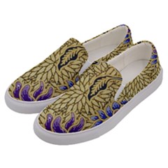 Traditional Art Batik Pattern Men s Canvas Slip Ons by Ket1n9