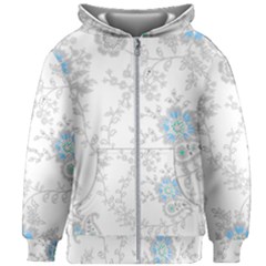 Traditional Art Batik Flower Pattern Kids  Zipper Hoodie Without Drawstring by Ket1n9