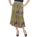 Traditional Art Batik Pattern Midi Mermaid Skirt View1