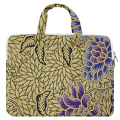 Traditional Art Batik Pattern Macbook Pro 16  Double Pocket Laptop Bag 