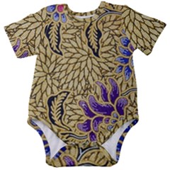 Traditional Art Batik Pattern Baby Short Sleeve Bodysuit by Ket1n9