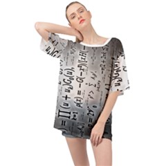 Science Formulas Oversized Chiffon Top by Ket1n9