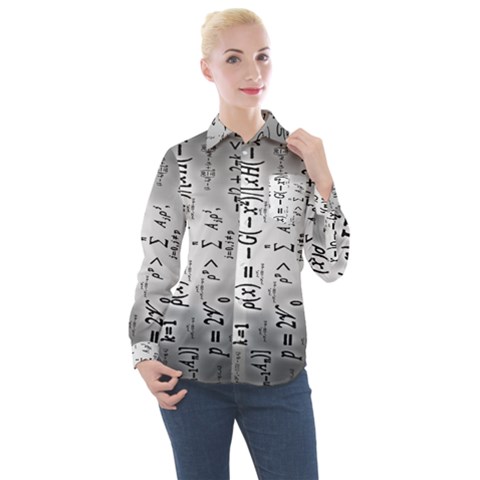 Science Formulas Women s Long Sleeve Pocket Shirt by Ket1n9