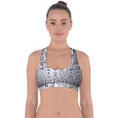 Science Formulas Cross Back Hipster Bikini Top  by Ket1n9