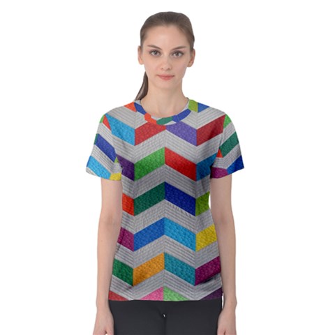 Charming Chevrons Quilt Women s Sport Mesh T-shirt by Ket1n9