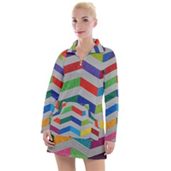 Charming Chevrons Quilt Women s Long Sleeve Casual Dress by Ket1n9