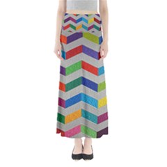 Charming Chevrons Quilt Full Length Maxi Skirt by Ket1n9