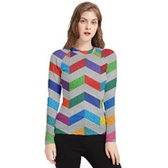 Charming Chevrons Quilt Women s Long Sleeve Rash Guard by Ket1n9