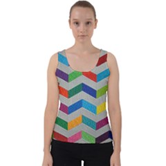 Charming Chevrons Quilt Velvet Tank Top by Ket1n9