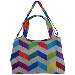 Charming Chevrons Quilt Double Compartment Shoulder Bag by Ket1n9