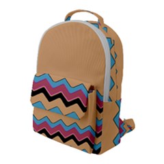 Chevrons Patterns Colorful Stripes Flap Pocket Backpack (large) by Ket1n9