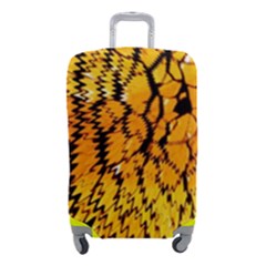 Yellow Chevron Zigzag Pattern Luggage Cover (small) by Ket1n9