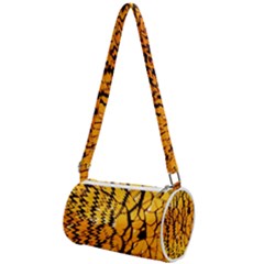 Yellow Chevron Zigzag Pattern Mini Cylinder Bag by Ket1n9