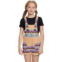 Chevrons Patterns Colorful Stripes Kids  Short Overalls by Ket1n9