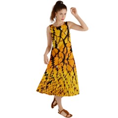 Yellow Chevron Zigzag Pattern Summer Maxi Dress by Ket1n9