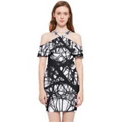 Neurons Brain Cells Brain Structure Shoulder Frill Bodycon Summer Dress by Ket1n9