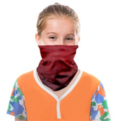 Red Grunge Texture Black Gradient Face Covering Bandana (kids) by Ket1n9