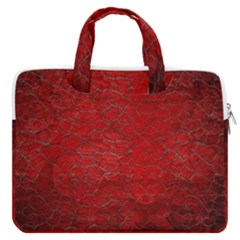 Red Grunge Texture Black Gradient Macbook Pro 13  Double Pocket Laptop Bag by Ket1n9